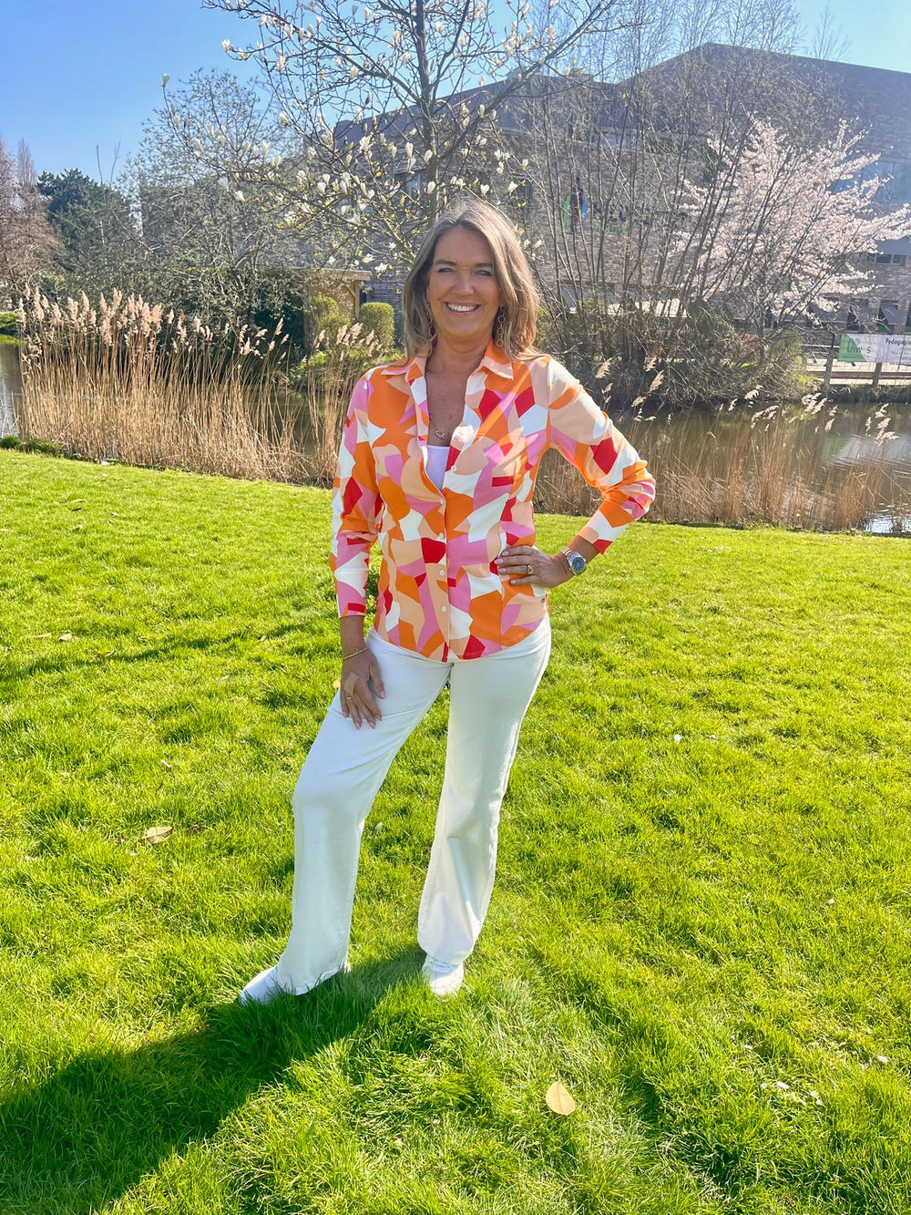 Angelle Milan Oranje Travel blouse