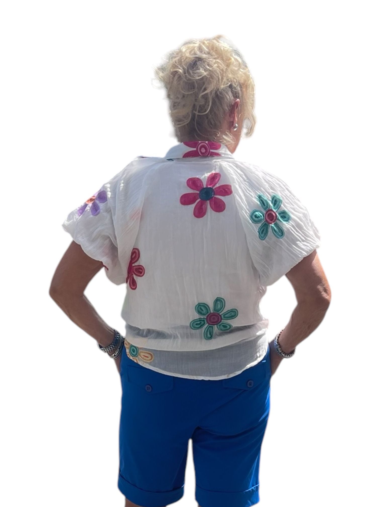 Blouse met pof mouwen